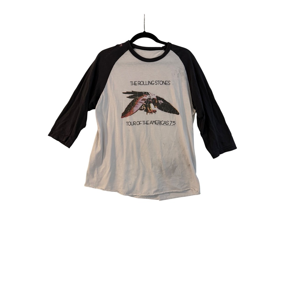The Rolling Stones Tour of the Americas 75 Raglan Shirt 2004 Reprint L